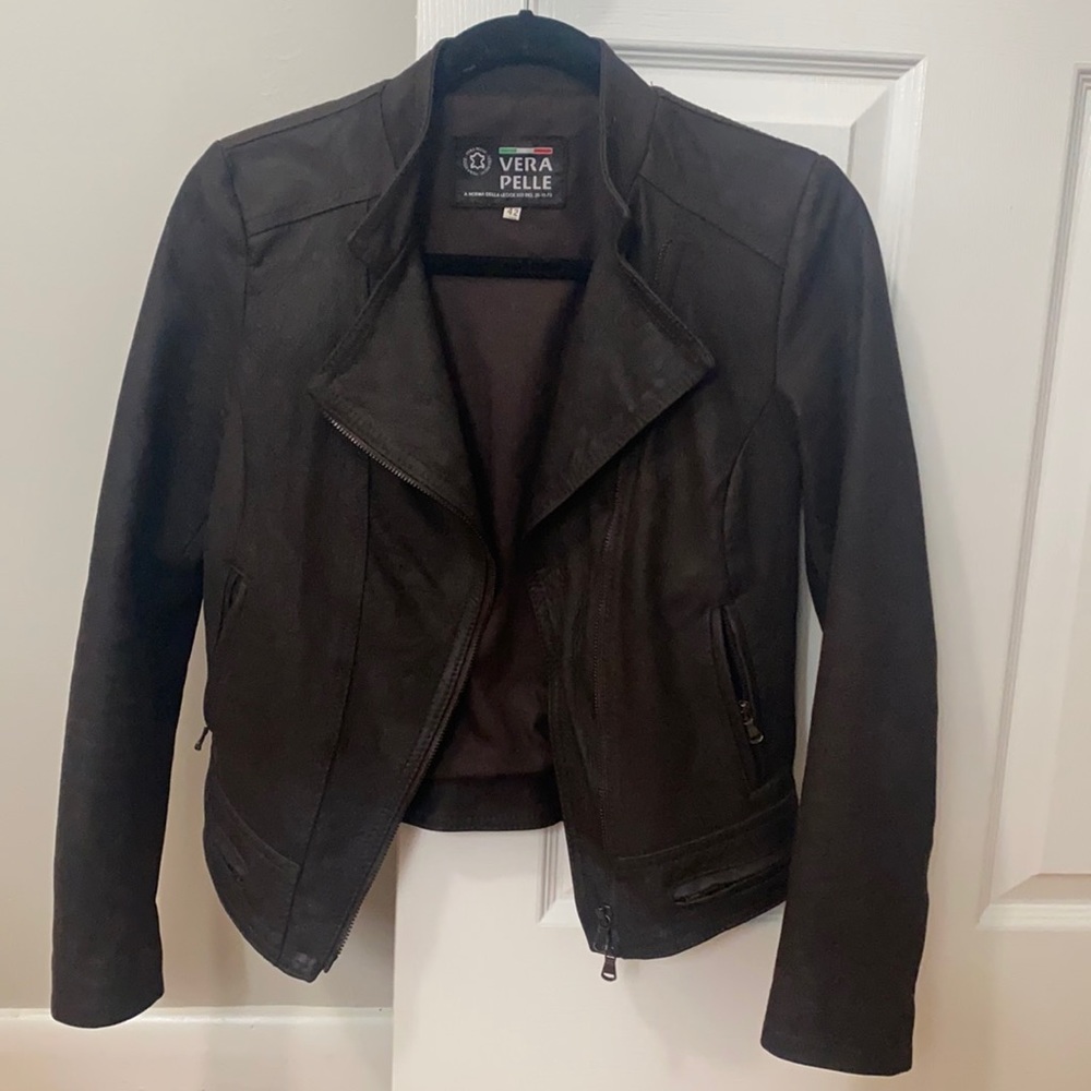 Brown Italian leather jacket